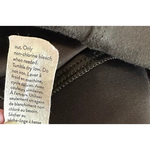 Spanx 1X Faux Suede Brown Leggings High Rise Stretch Softcore Y2K - Picture 9 of 10